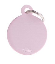 Myfamily Big Round Anodized Aluminum Personalized Dog ID Tag