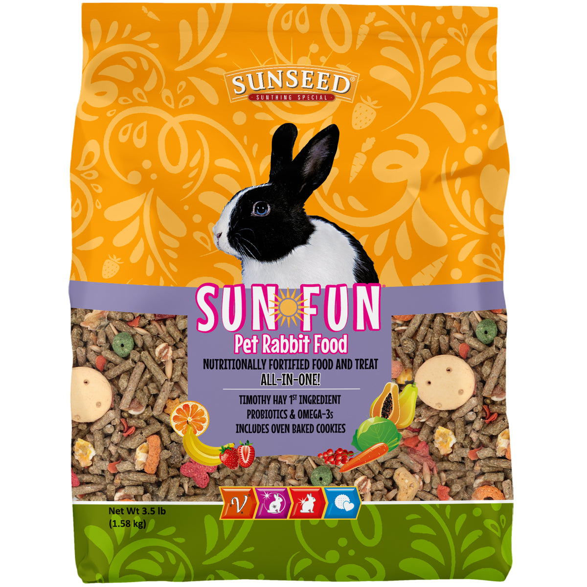 Sunseed Sun Fun Rabbit Formula Pellet Food 3.5 lb