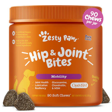 Zesty Paws Hip & Joint Bites Mobility Soft Chews for Dogs 90 ct