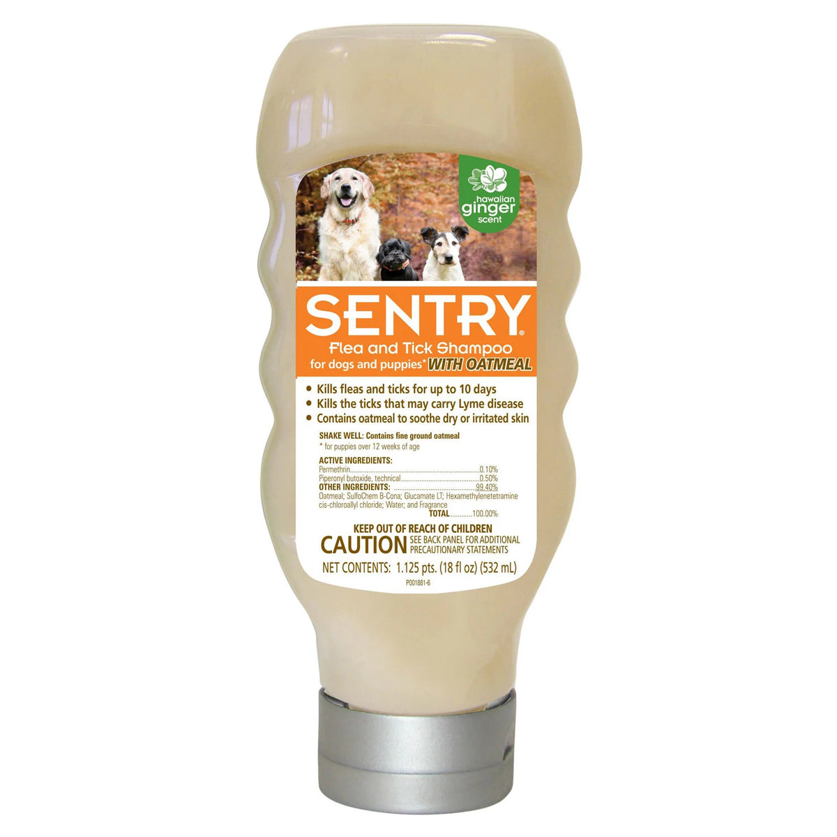 Sentry Oatmeal Flea & Tick Shampoo With Oatmeal For Dogs 0.5 gal