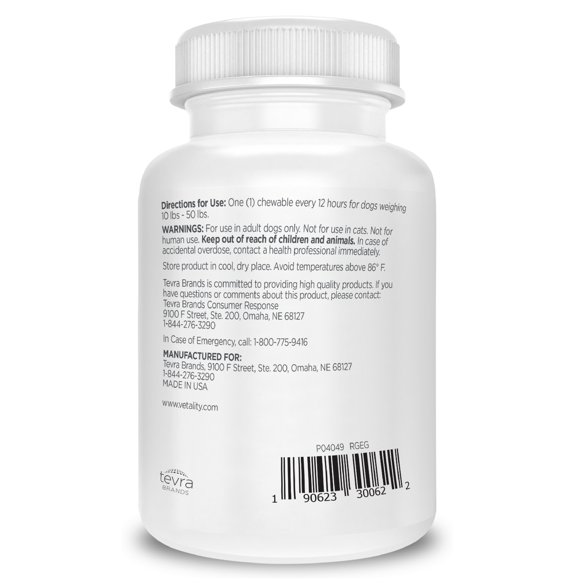 Vetality Canine Aspirin- Fast Acting Pain Relief for Dogs 10-50 lbs 75 ct