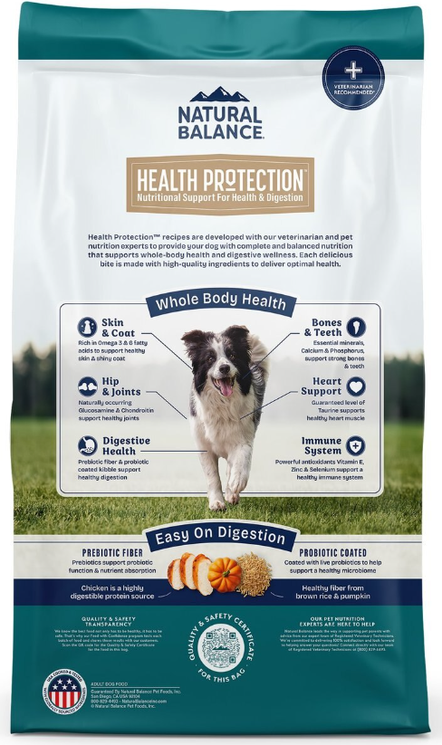 Natural Balance Health Protection Adult Chicken, Brown Rice & Pumpkin Dry Dog Food