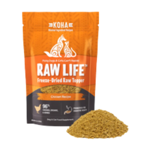 Koha Raw Life Freeze-Dried Raw Topper Chicken Recipe for Dogs & Cats 8 oz
