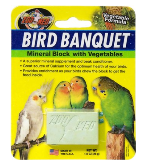 Zoo Med Bird Banquet Vegetable Mineral Block SM/MD