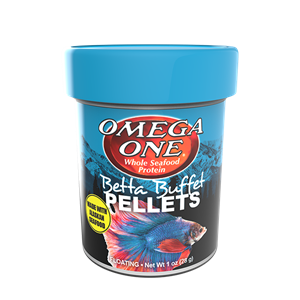 Omega One Betta Buffet Fish Food Pellets 1 oz