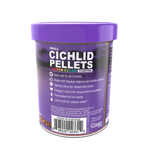 Omega One Small Cichlid Floating Fish Food Pellets 3.5 oz