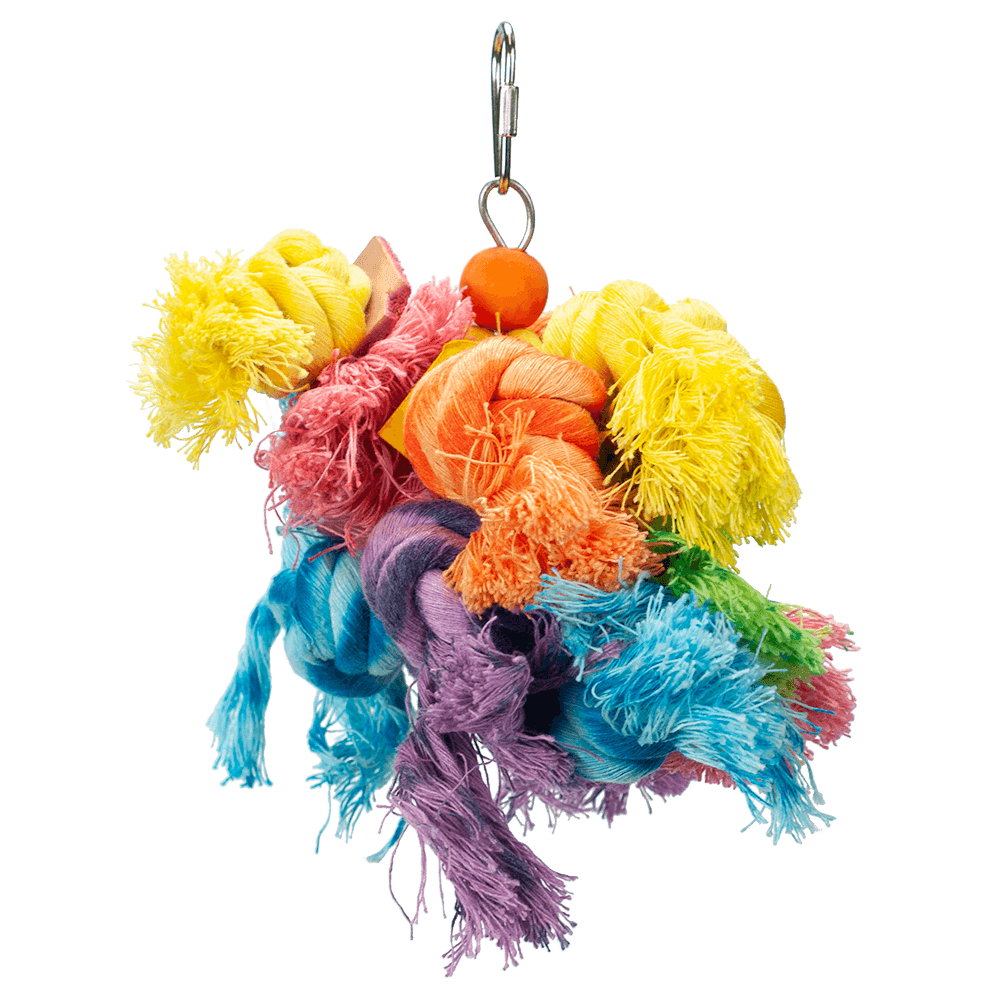 Incredipet Woolly Monster Bird Toy, 8 x 3 in