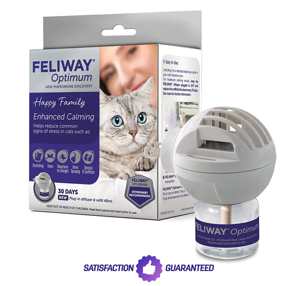 Thunderworks Feliway Optimum Enhanced Calming Diffuser Starter Kit for Cats