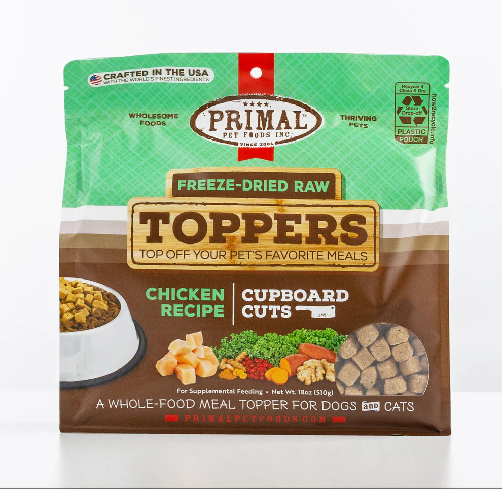 Primal Cupboard Cuts Freeze-Dried Raw Chicken Pet Food Topper 3.5 oz