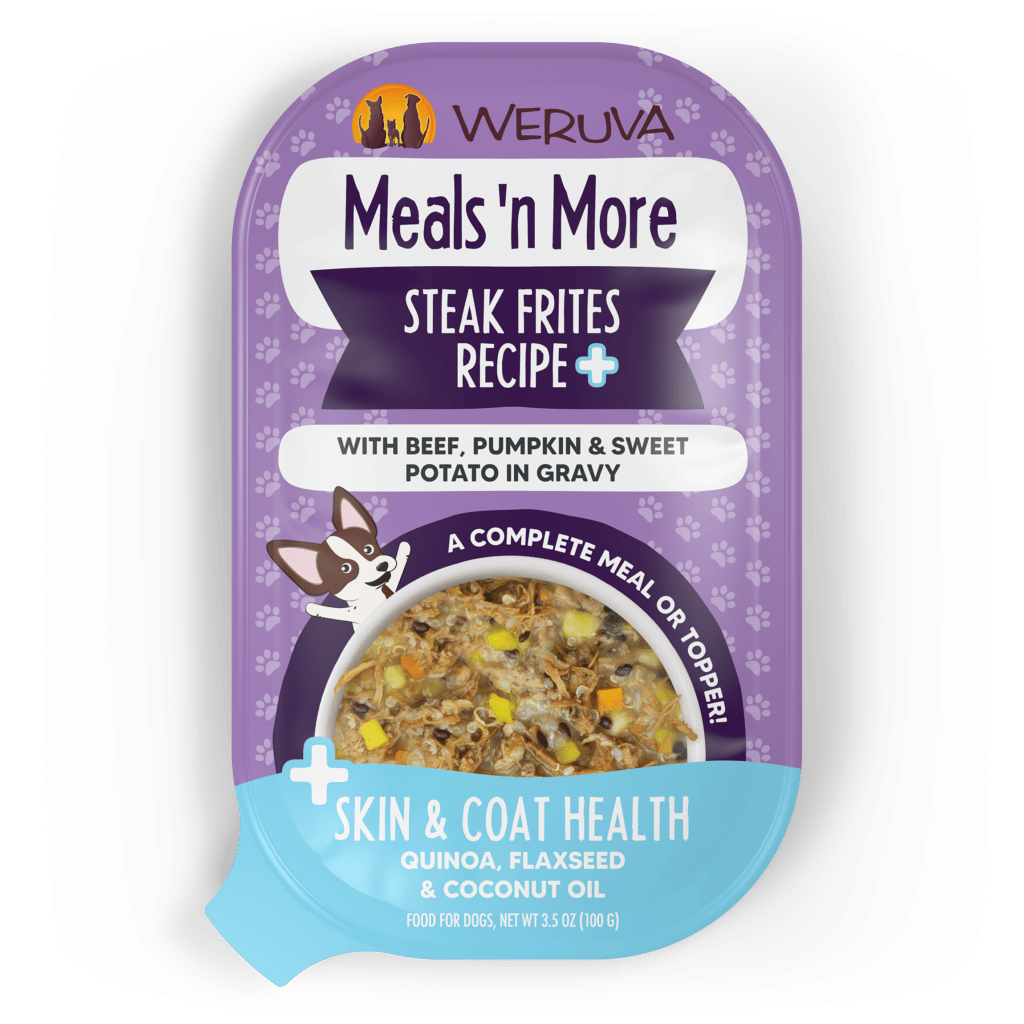 Weruva Meals 'N More Steak Frites + Skin & Coat with Beef, Pumpkin & Sweet Potato in Gravy Wet Dog Food