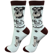 E & S Imports Life is Better With a Schnauzer Socks