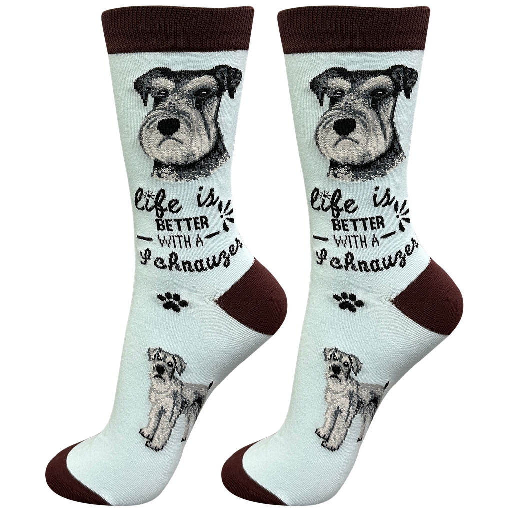 E & S Imports Life is Better With a Schnauzer Socks