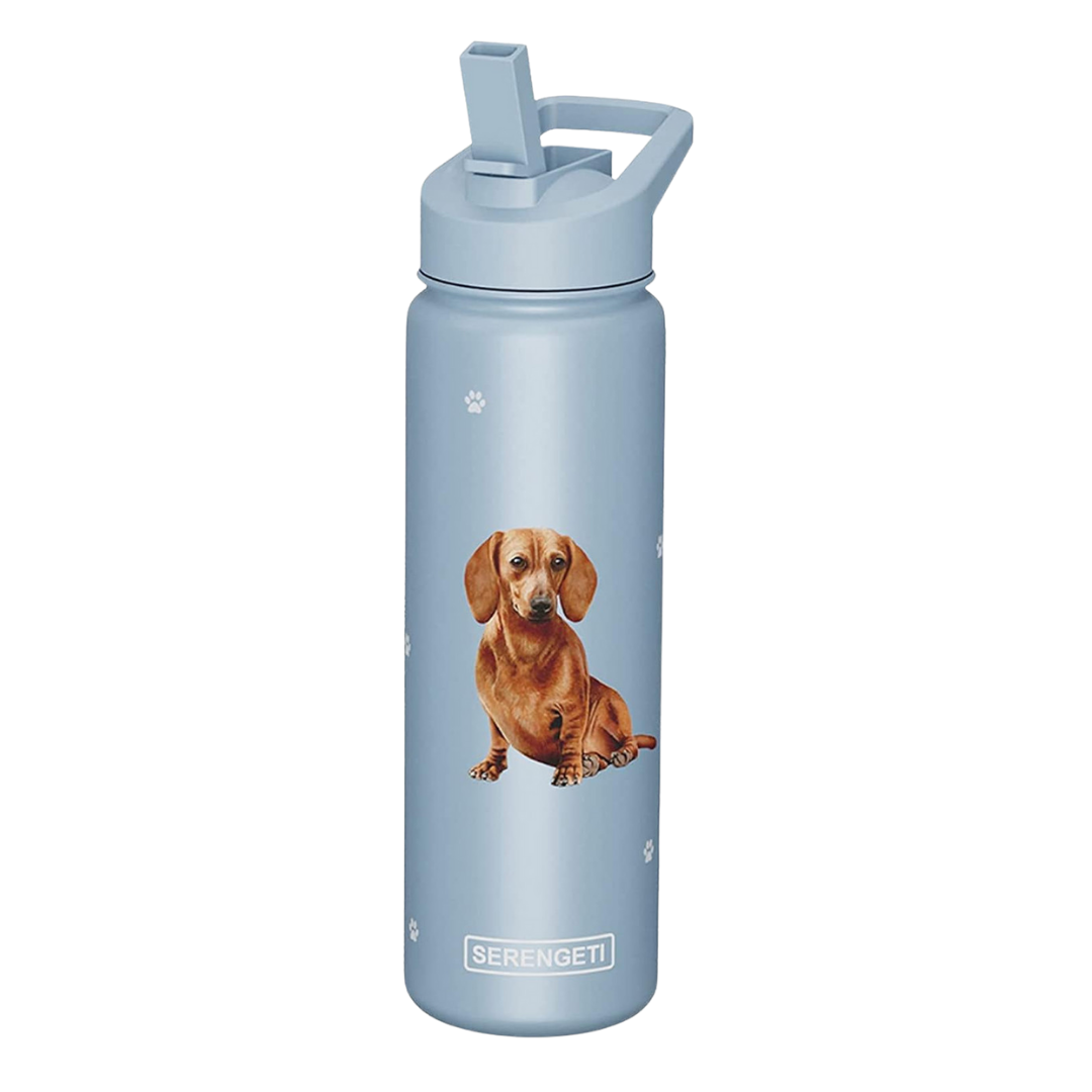 E & S Imports Serengeti Red Dachshund Stainless Steel Water Bottle 24 oz