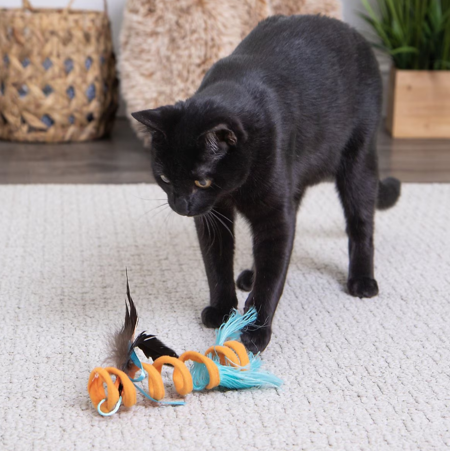 Smartykat Instincts Crazy Coil Springy Feather Cat Toy