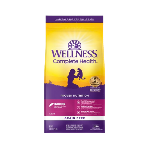 Wellness Complete Health Indoor Natural Salmon & Herring Grain-Free Dry Cat Food 5.5 lb