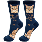 E & S Imports Life is Better With an Orange Tabby Socks