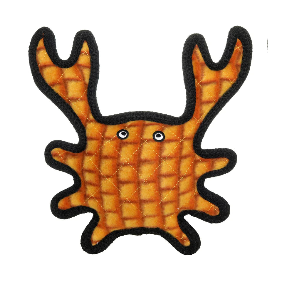 Tuffy's Milo the Plaid Crab Durable Dog Toy