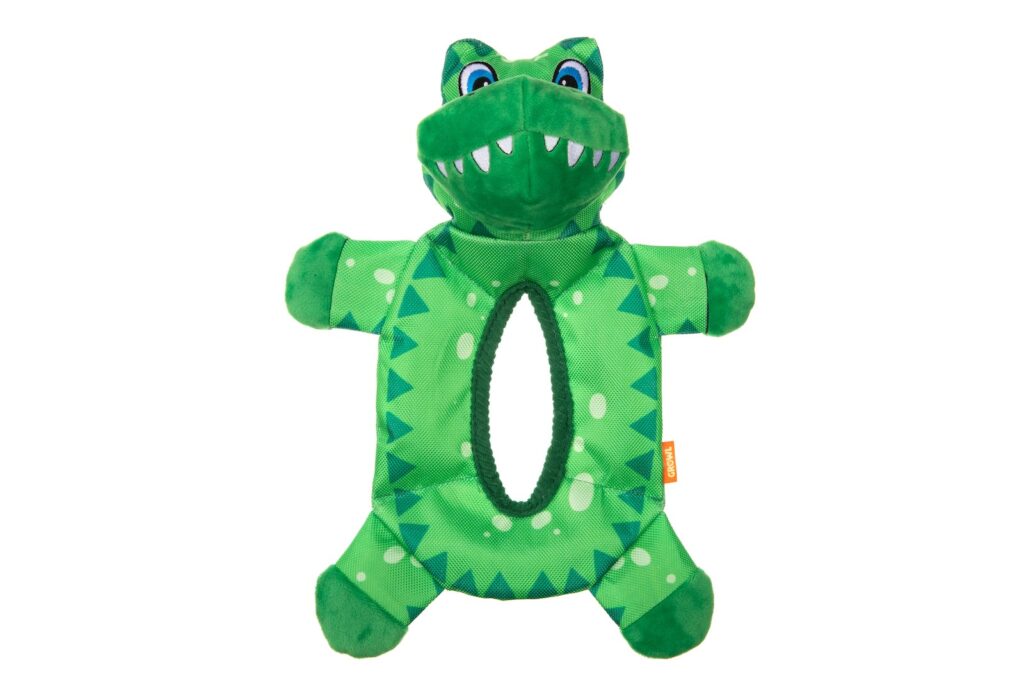 Growl Bruizers Gus the Gator Plush Dog Toy 15 in