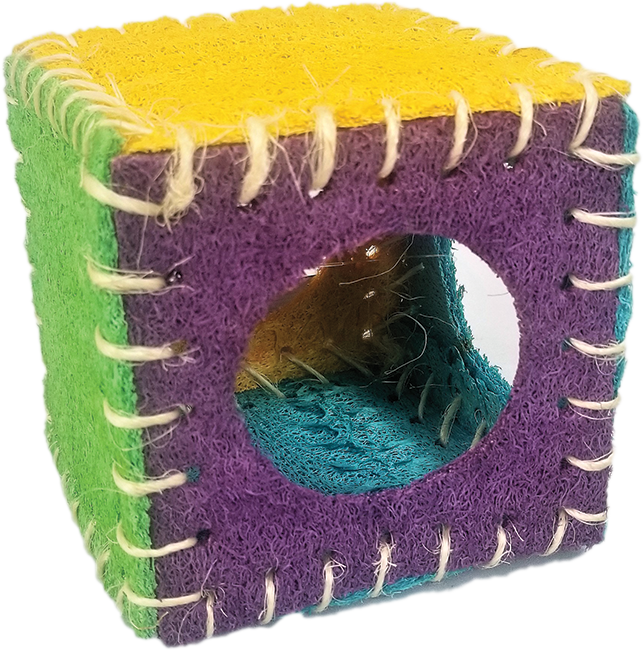 A&E Loofah Cube Chew Toy each