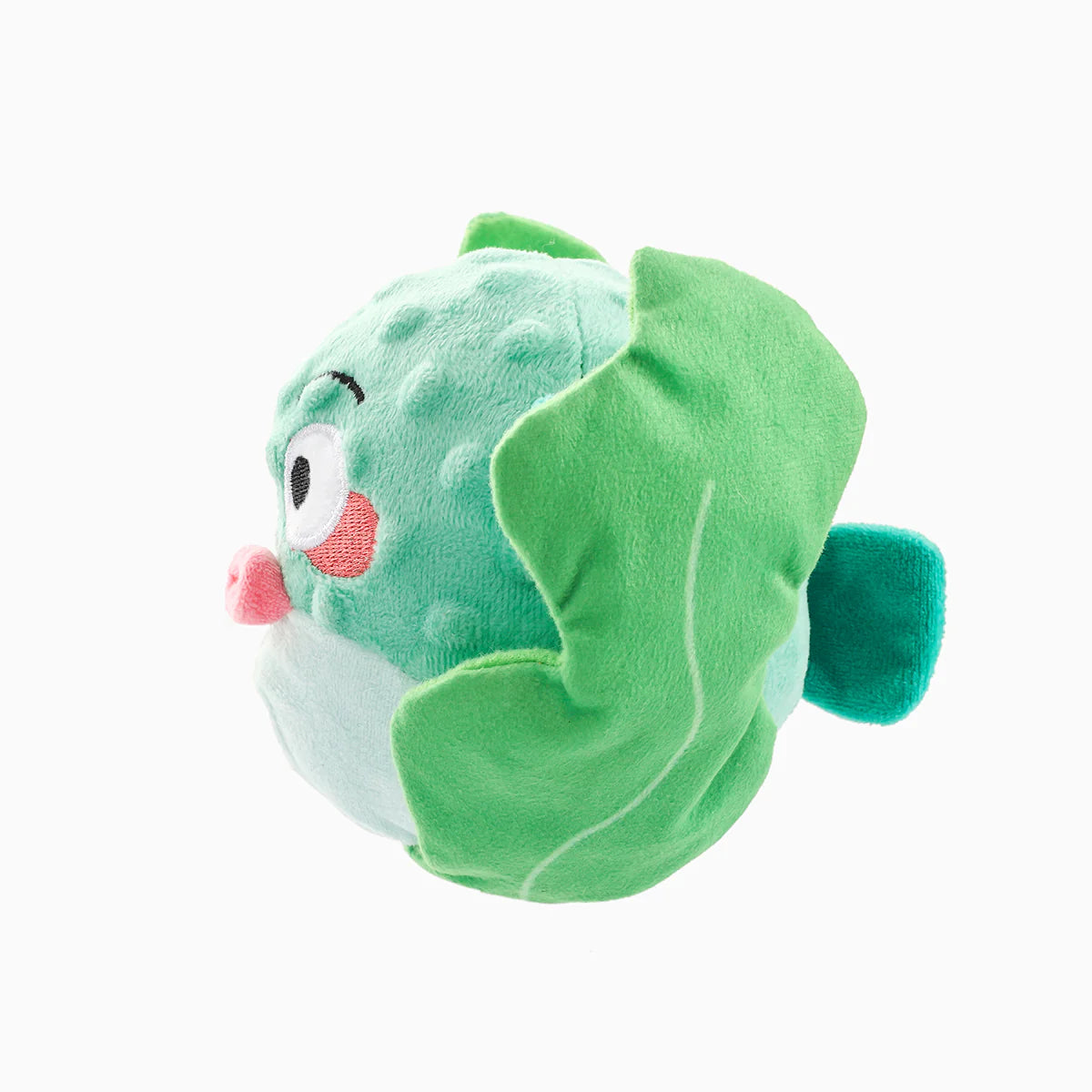 Hugsmart Summer Ocean Pals Puffer Fish Durable Plush Dog Toy 6.5 in