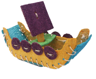 A&E Nibbles Loofah Boat Small Animal Chew