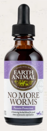 Earth Animal No More Worms Organic Herbal Remedy for Dogs & Cats 2 oz