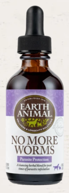 Earth Animal No More Worms Organic Herbal Remedy for Dogs & Cats 2 oz