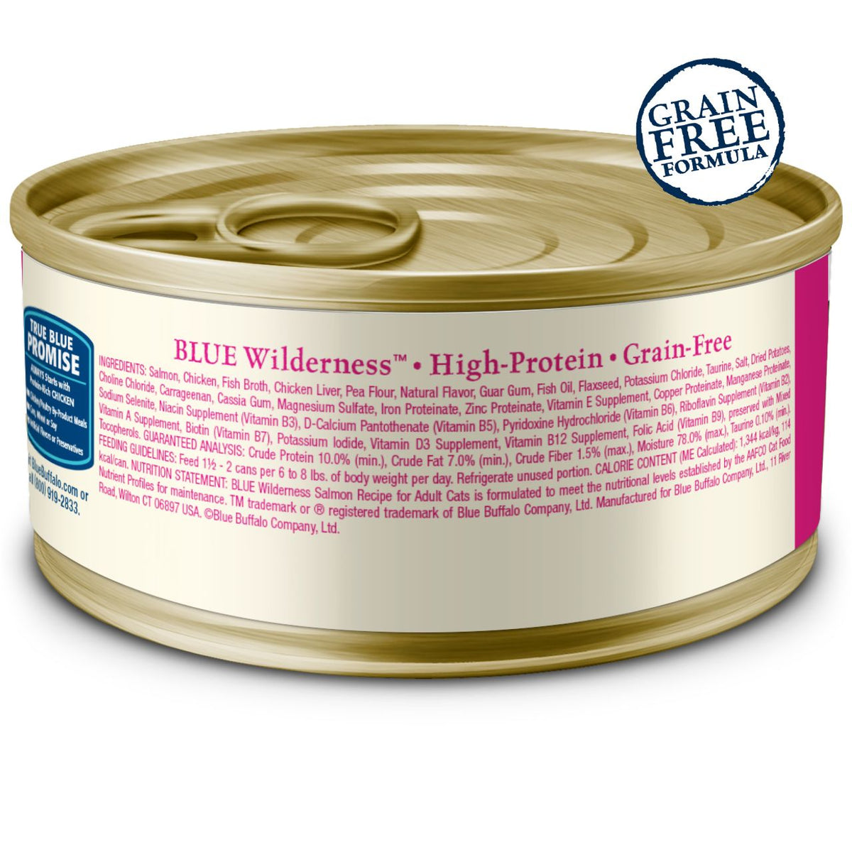 Blue Buffalo Wilderness High Protein Salmon Recipe Grain-Free Canned Cat Food