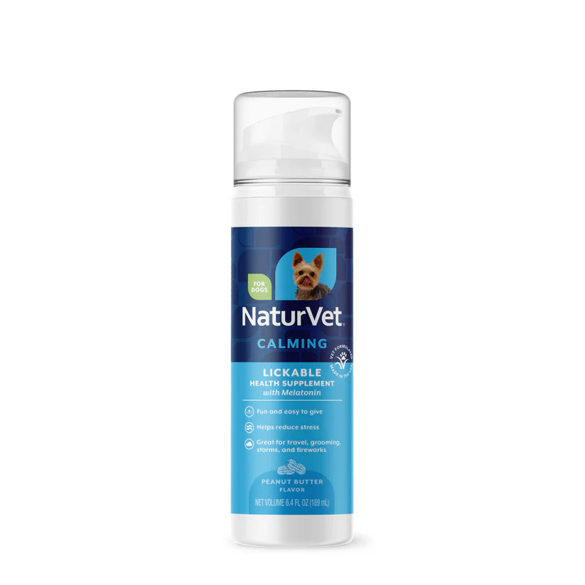 Naturvet Calming Peanut Butter Recipe Lickable Supplement for Dogs 6 oz