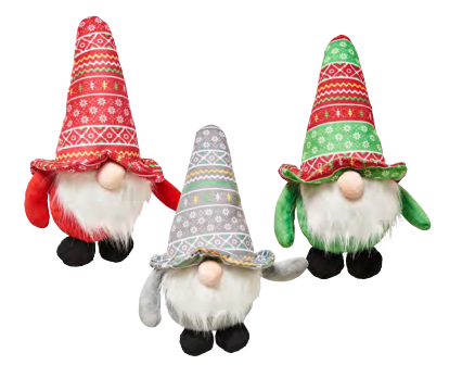 Spot Holiday Gnome Plush Dog Toy, Assorted
