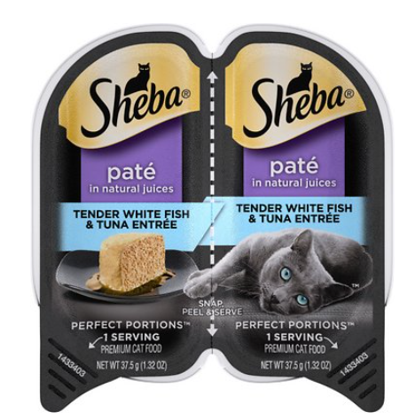 Sheba Perfect Portions Savory Whitefish & Tuna Pate In Natural Juices Entree Wet Cat Food