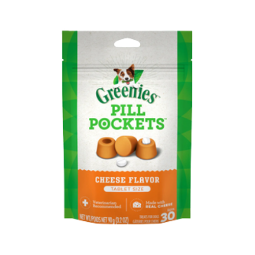 Greenies Pill Pockets for Tablets, Cheese Flavor for Dogs 3.2 oz