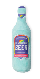 Fuzzyard Pride Be Yourself Beer Plush Dog Toy