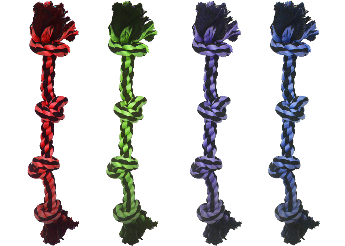 Incredipet 4-Knot Rope Dog Toy, Assorted 25 in