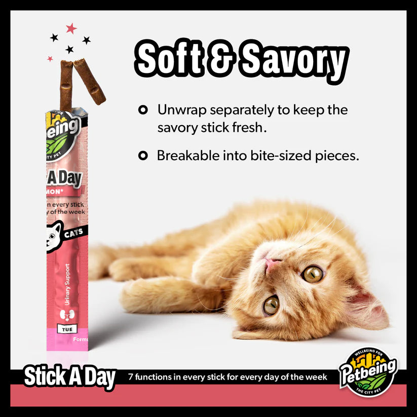 Petbeing Stick A Day Salmon Recipe Cat Supplement 7 ct