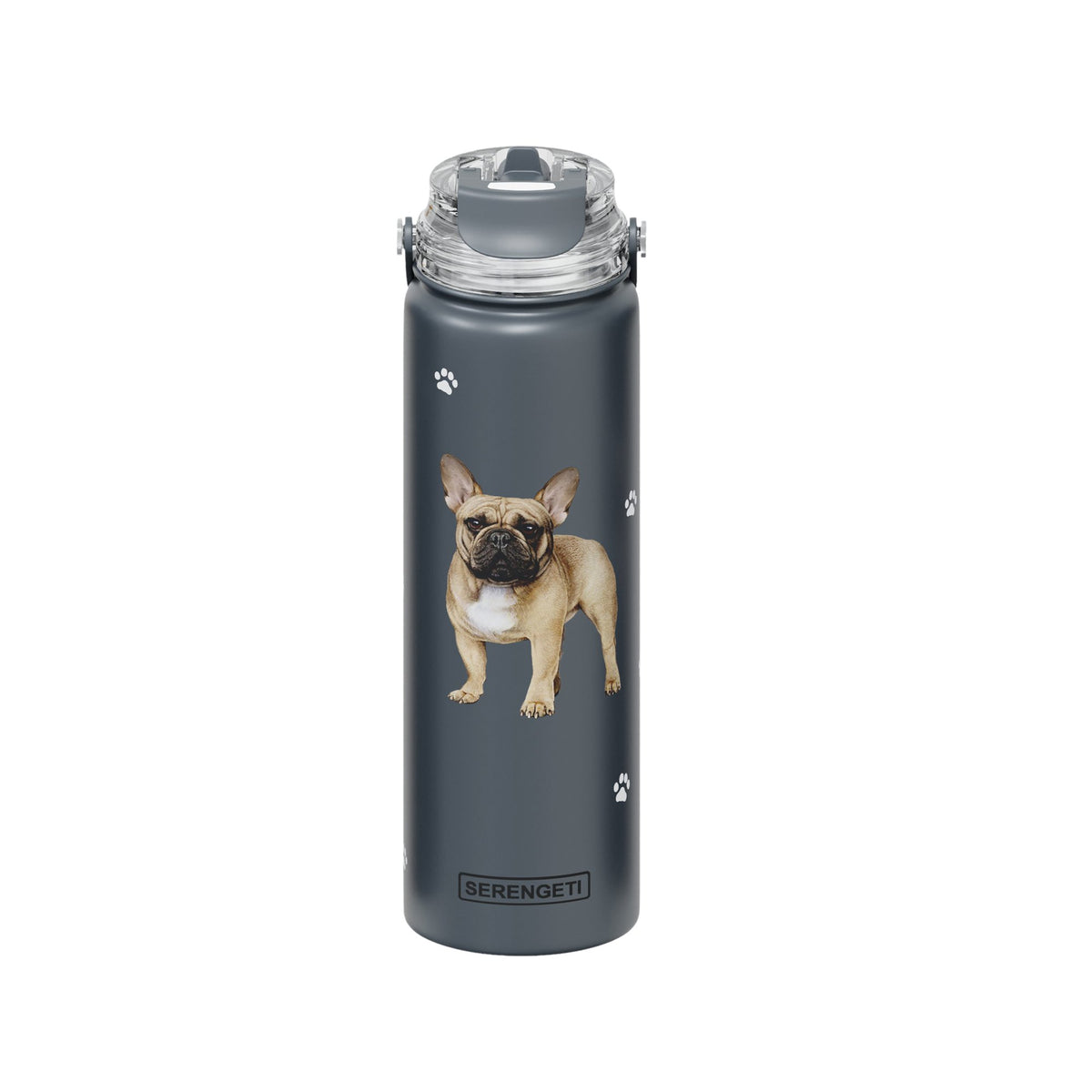 E & S Imports Serengeti French Bulldog Stainless Steel Water Bottle 24 oz