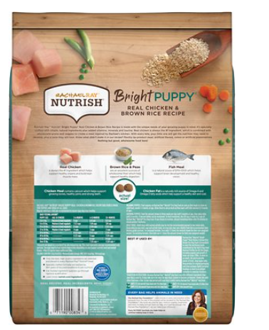 Rachael Ray Nutrish Bright Puppy Real Chicken & Brown Rice Recipe Dry Dog Food 6 lb