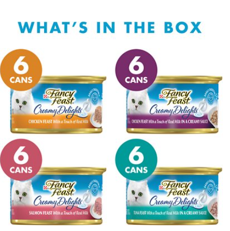 Fancy Feast Creamy Delight Variety Pack Canned Cat Food 24 ct
