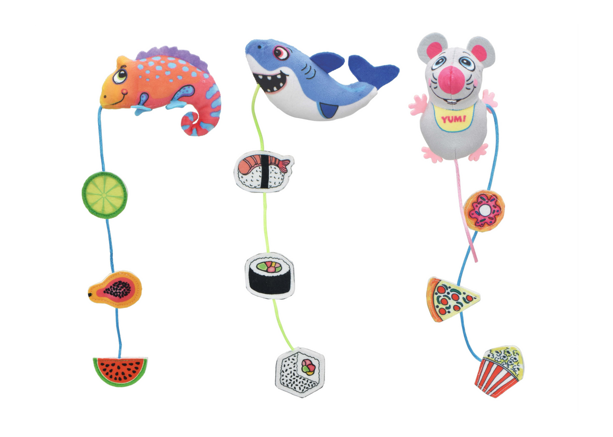 Incredipet Munchies Catnip Munchies Plush Cat Toy, Assorted 10.5 in
