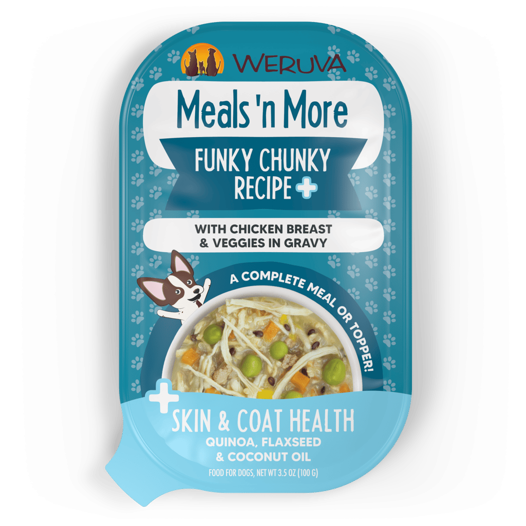 Weruva Meals 'N More Funky Chunky + Skin & Coat Chicken Recipe with Chicken Breast & Veggies in Gravy Wet Dog Food