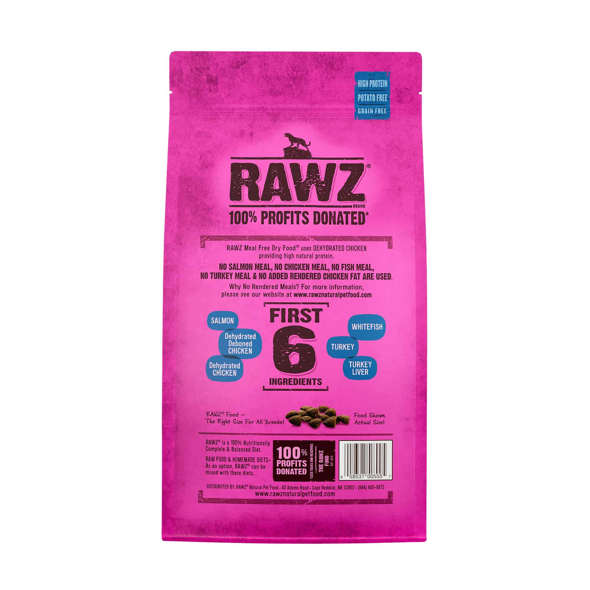 Rawz Salmon, Dehydrated Chicken & Whitefish Recipe Dry Cat Food 7.8 lb