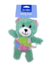 Incredipet Plush Patchwork Bear Dog Toy