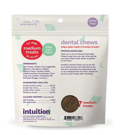 Intuition Medium Dental Treats for Dogs 25-50 lbs