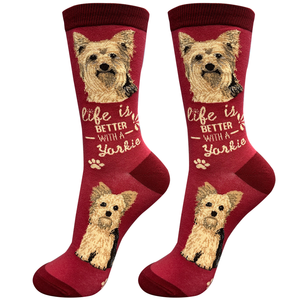 E & S Imports Life is Better With a Yorkie Socks
