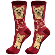 E & S Imports Life is Better With a Yorkie Socks