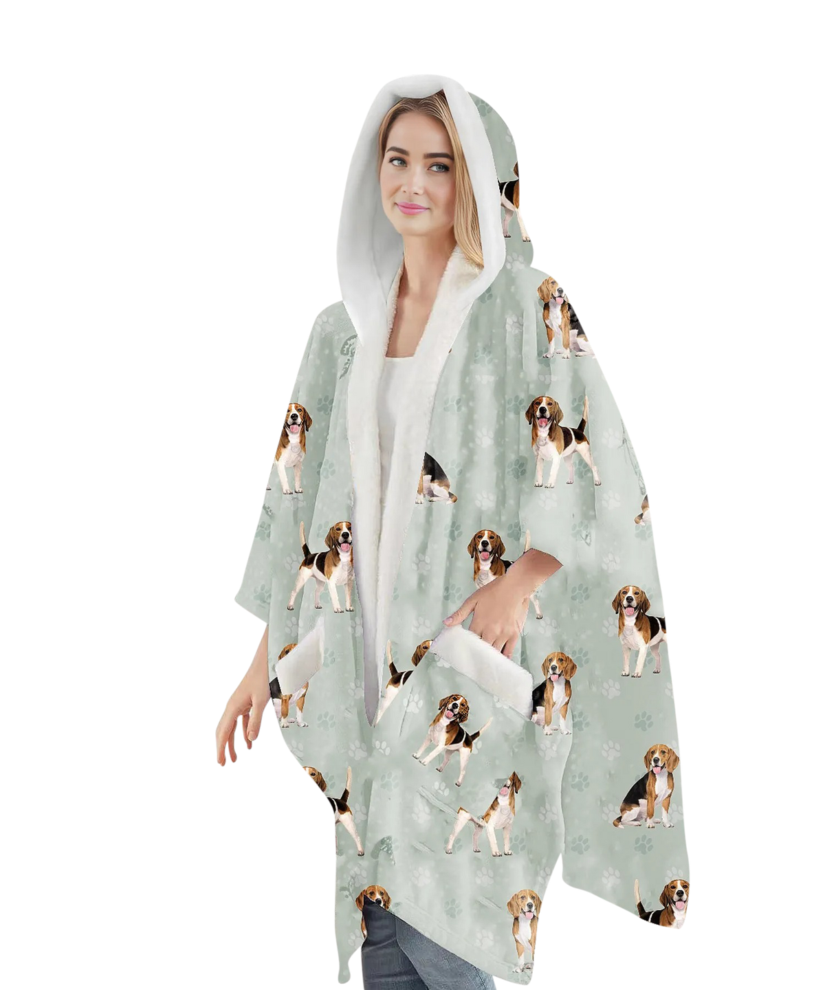 E & S Imports Beagle Snuggs Wraps Blanket Hoodie