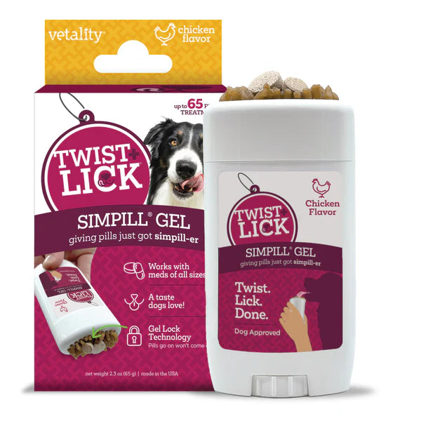 Vetality Twist+Lick SimPill Gel Pill Masker for Dogs 2.3 oz