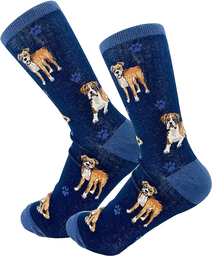 E & S Imports Pet Lover Socks Boxer Dog, Unisex, One Size Fits Most