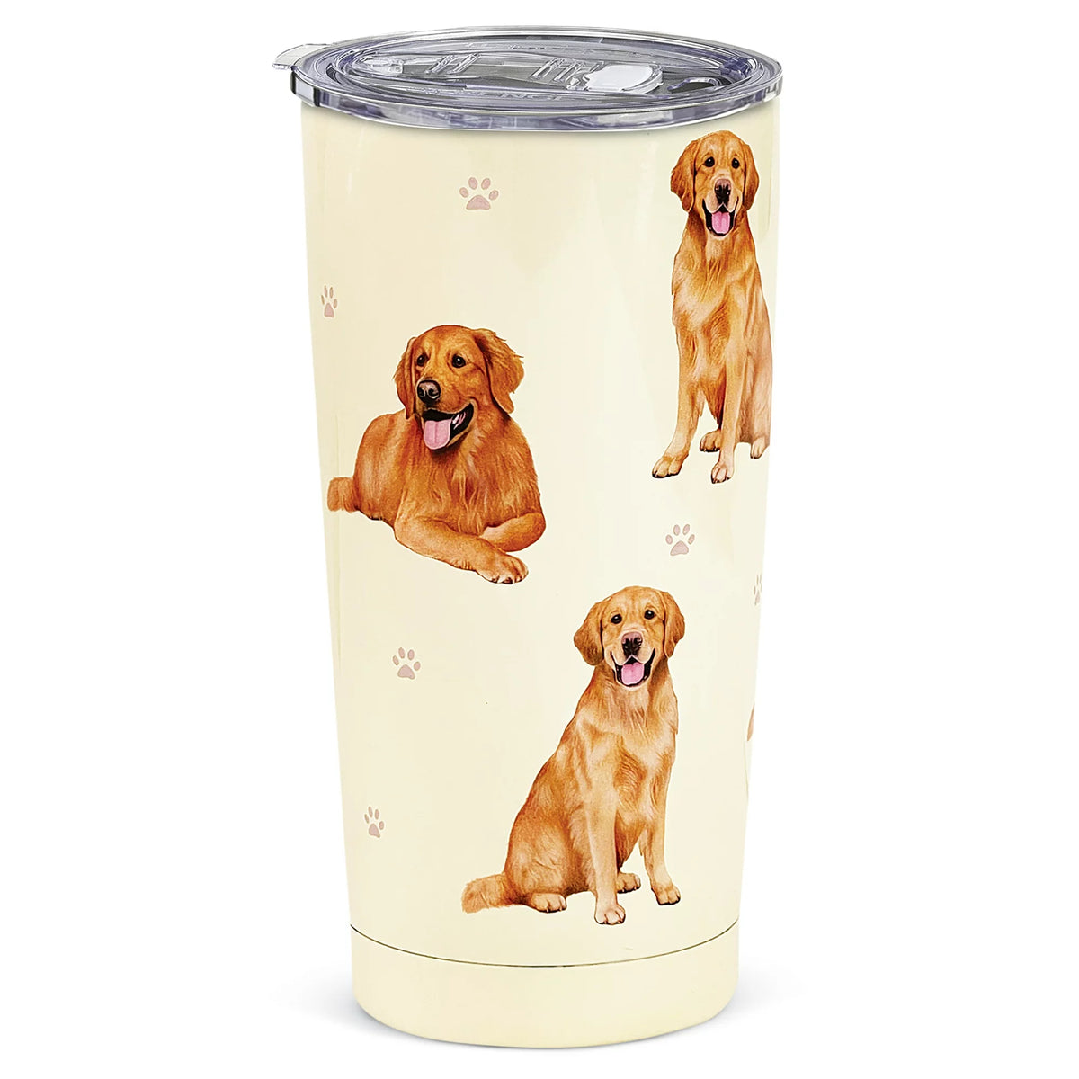 E & S Imports Serengeti Golden Retriever Stainless Steel, Vacuum Insulated Tumbler with Spill Proof Lid 20 oz