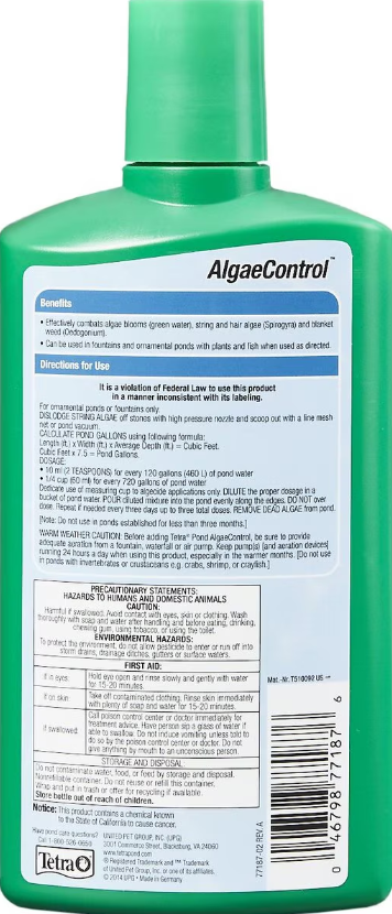Tetra Pond AlgaeControl Water Treatment 16.9 oz